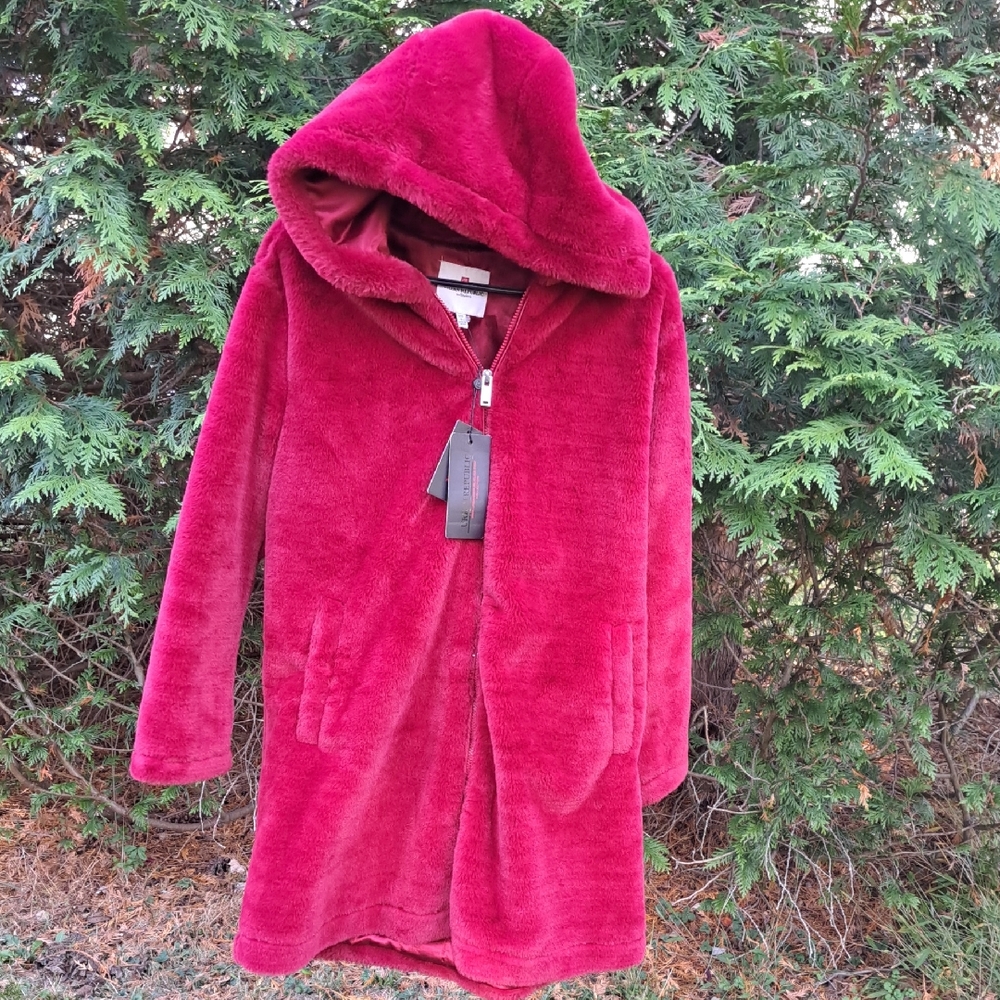URBAN REPUBLIC Faux Fur Jacket Hooded Coat Size Small NWT